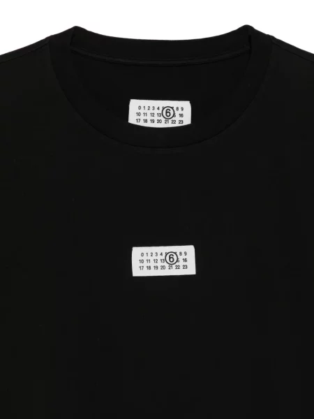 Μπλούζα Mm6 Maison Margiela με αυτόγραφο μαύρο