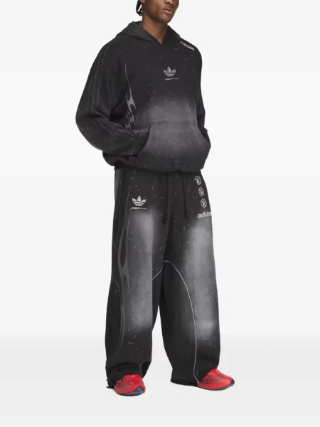Hanorac cu glugă Adidas negru