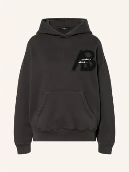 Anine Bing Bluza Z Kapturem Jaci schwarz biała