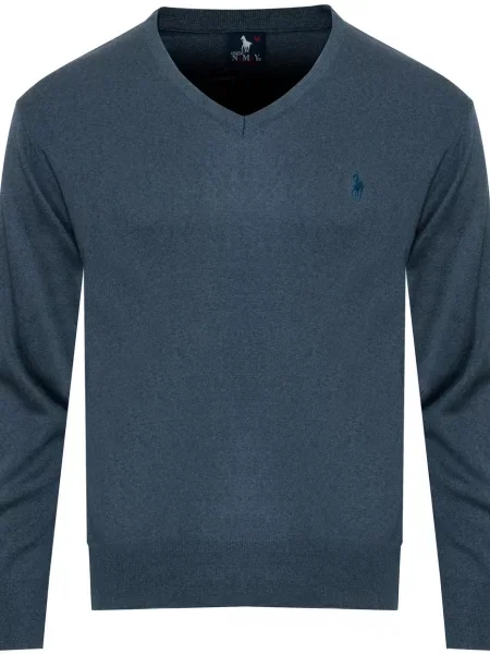 Dukserice N&m&y s melange uzorkom plava