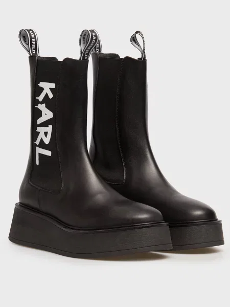 Кожаные ботинки челси Karl Lagerfeld черные