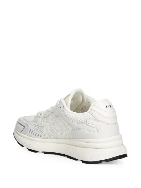 Sneakerși Armani Exchange plasă cu autograf alb