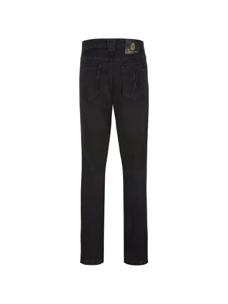 Blugi Billionaire cu broderie negru