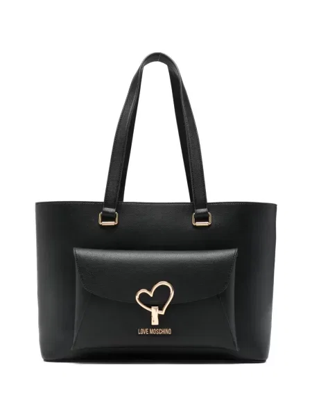 Torebka Love Moschino w serca czarna