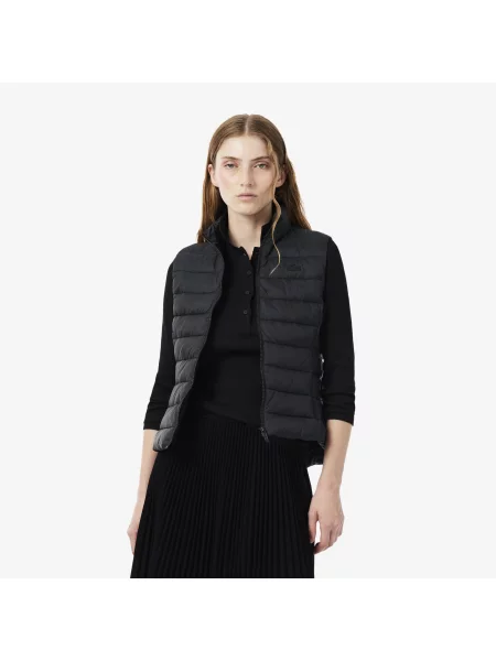 Lacoste Pikowana Kamizelka Puchowa I Wodoodporna czarna
