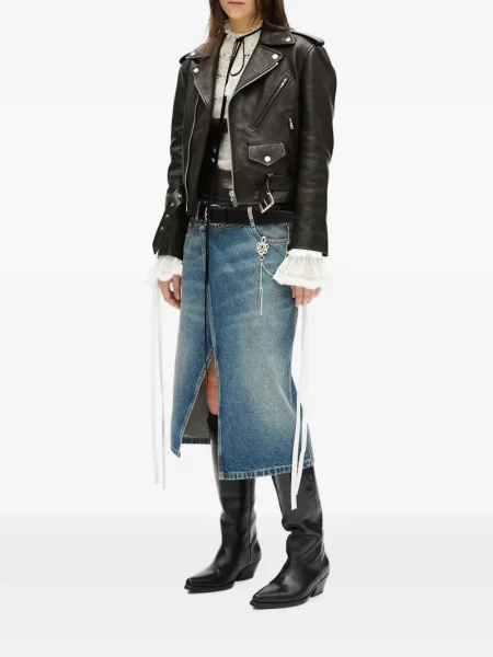 Fustă midi Ann Demeulemeester albastru