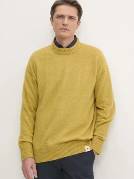 Calvin Klein Jeans pulover din amestec de lana galben