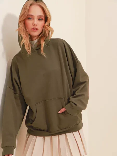 Худі Trend Alacati Stili зелений