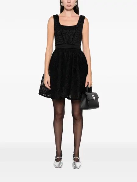 Rochie mini Maje cu model floral de costum negru