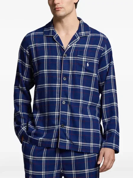 Șosete Polo Ralph Lauren cu broderie în carouri de flanelă verde
