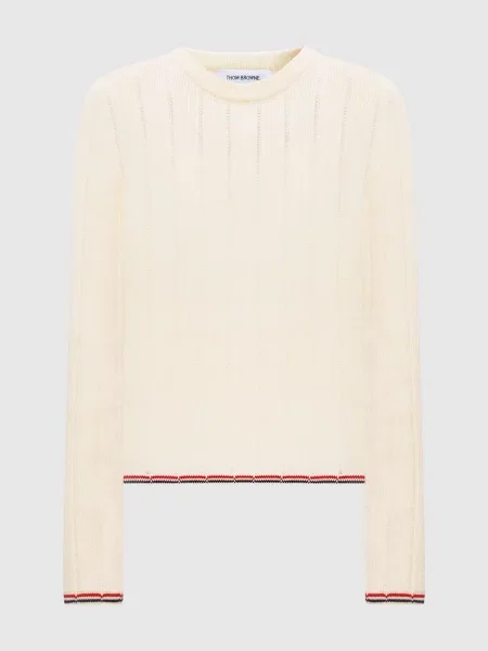 Светр з вовни Thom Browne бежевий