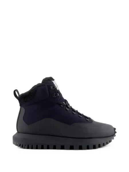 Botine Emporio Armani din fleece negru