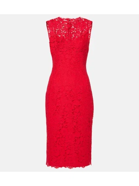 Midi obleka Dolce&gabbana bordo