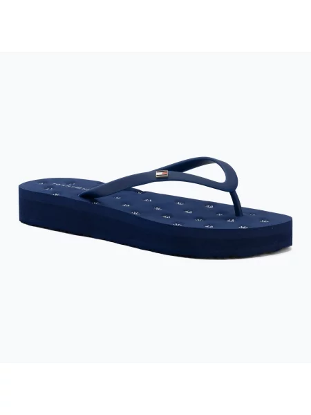 Șlapi pentru femei Tommy Hilfiger Critter Print Summer preppy navy