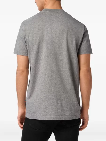 Tricou Philipp Plein cu broderie gri