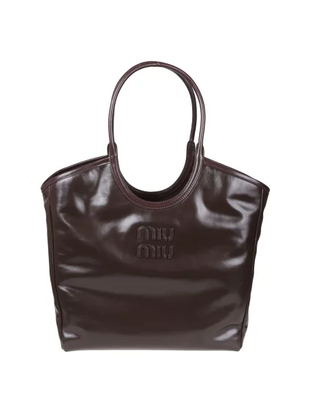 Shopperka Miu Miu brązowa