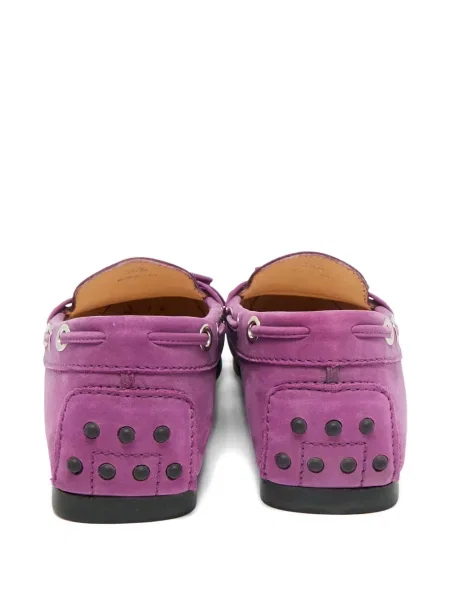 Лоуфъри Tod's с връзки с дантела виолетово