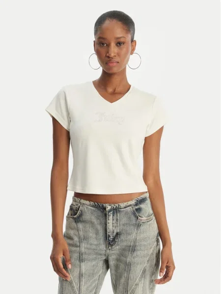 Juicy Couture Tricou Capped Écru