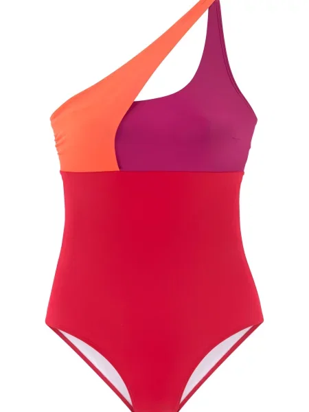 S.Oliver Costum de baie întreg portocaliu / burgundy / roși aprins roșu