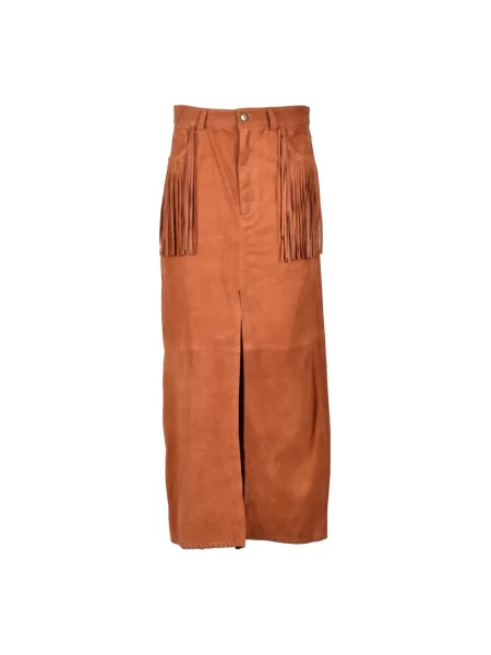 Kurtka skórzana Wild Cashmere brązowa