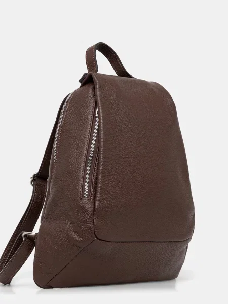 Кожаный однотонный маленький рюкзак Answear.lab коричневый
