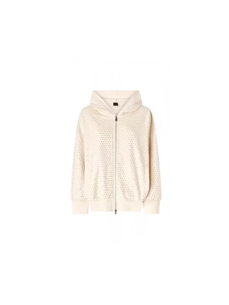 Sweter Pinko z kapturem beżowy