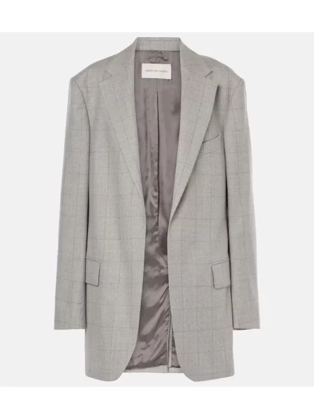 Marynarka Dries Van Noten wełniana szara