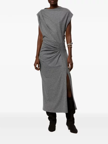 Rochie midi Marant Etoile drapată gri