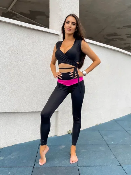 ISSA Plus Топ спортивный Женское без подкладки чёрный