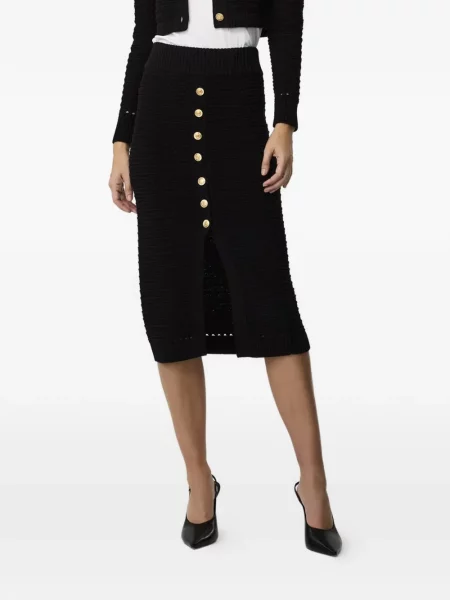 Dzianinowa osłona spódnica ołówkowa Toccin czarna