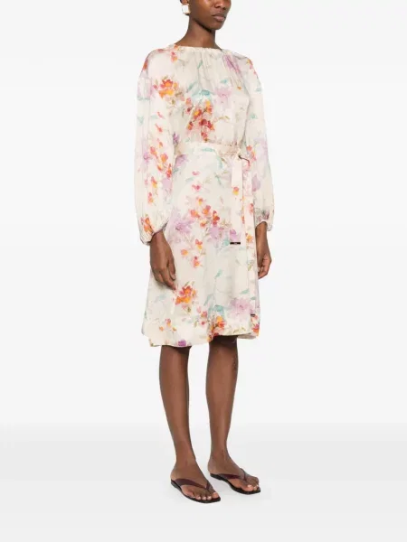 Rochie mini Herno cu model floral cu legături de costum