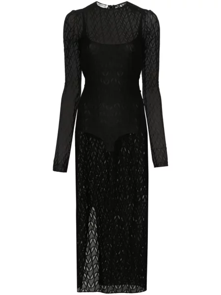 Rochie Alessandro Vigilante transparente plasă de costum negru