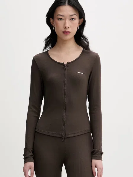 La Mania longsleeve z wiskozą VIRGINA brązowa