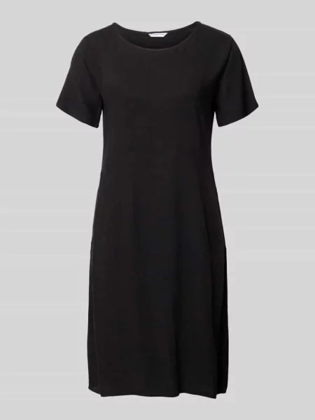 Sukienka w kroju relaxed fit z mieszanka model Tara' Zabaione czarna