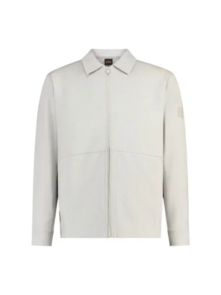 Bluza dresowa z mieszanki bawełny o kroju regular fit model PE_TWIST' Hugo szara