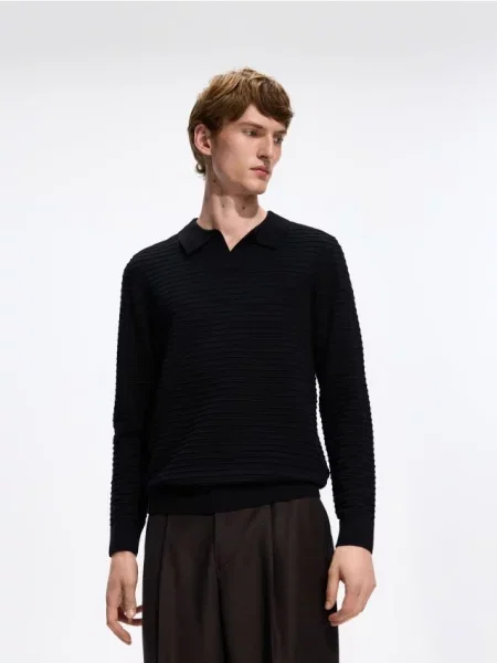 Tricou polo Reserved negru
