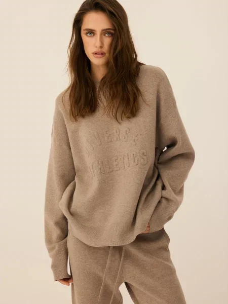 Светр DIVERSE Ath Klovert віскоза/поліестер бежевий