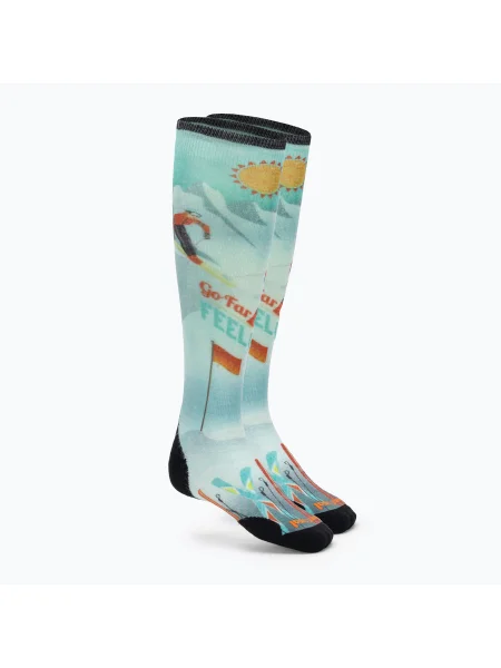 Olcsóbban. Női Smartwool Ski Targeted Cushion Snow Bunny Print OTC kapri zokni. Méret: S kék