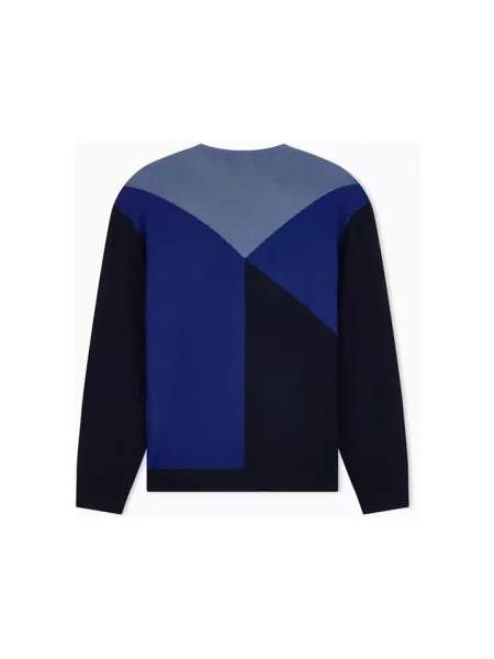 Sweter Armani Exchange wełniany niebieski