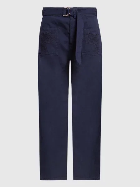 Штани з вишивкою Etro сині