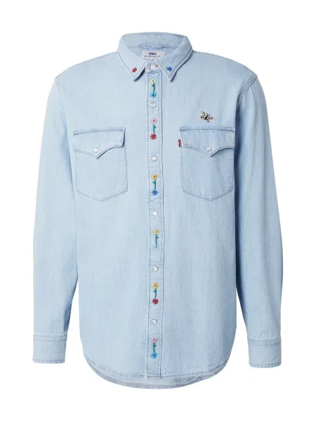 LEVI'S ® Cămașă albastru deschis / galben / verde roșu