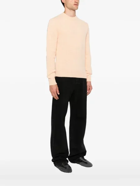 Pulover Jil Sander cu decolteu rotund portocaliu