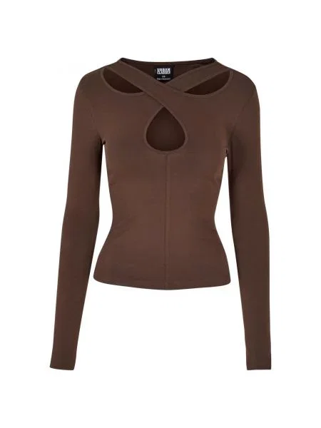 Tricou mânecă lungă Urban Classics maro