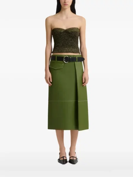 Fustă din piele Marni verde