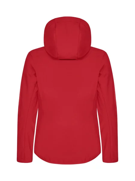 Clique Kurtka Softshell z Kapturem z recyklingu – Red czerwona