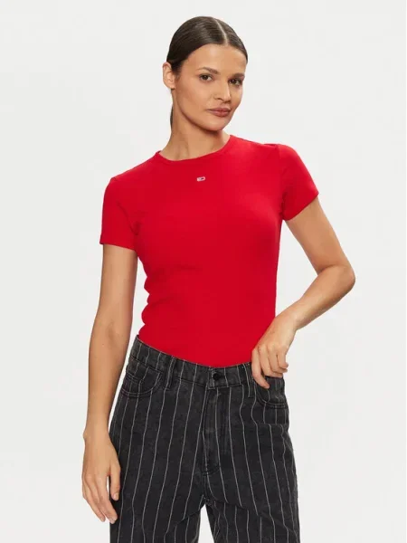 Tommy Jeans Tricou Essential roșu