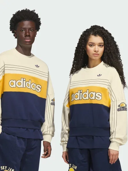 Жіночий Світшот adidas комбінований верх білий