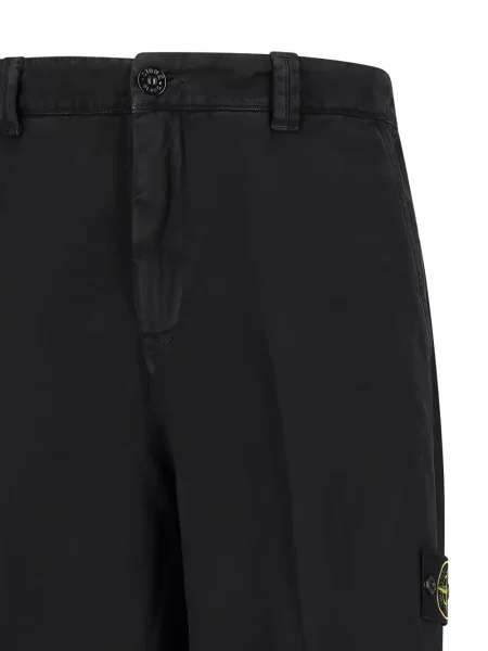 Pantaloni Stone Island cu strasuri negru
