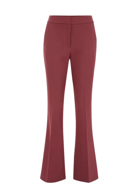 WE Fashion Pantaloni cu dungă cireș roșu