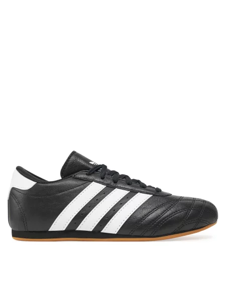 Кожаные кроссовки Adidas черные